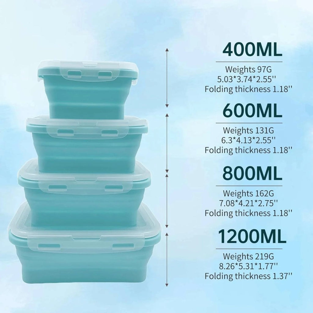 BOXIFY – Collapsible Silicone BPA-Free Food Lunch Box Set 5