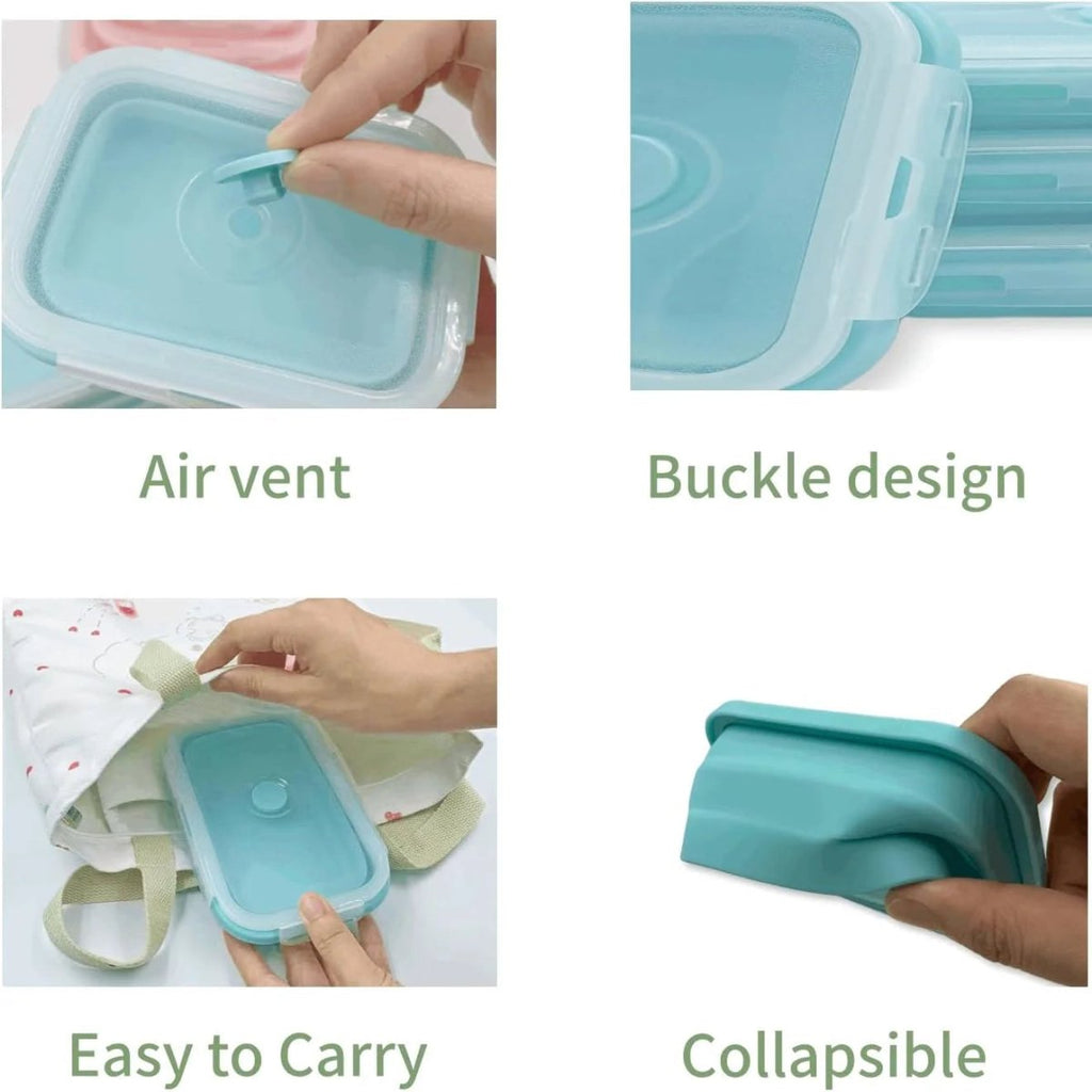 BOXIFY – Collapsible Silicone BPA-Free Food Lunch Box Set 3