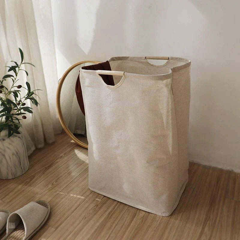 Elegant Foldable Cotton-Linen Laundry Hamper Basket - Large Capacity Organizer 1