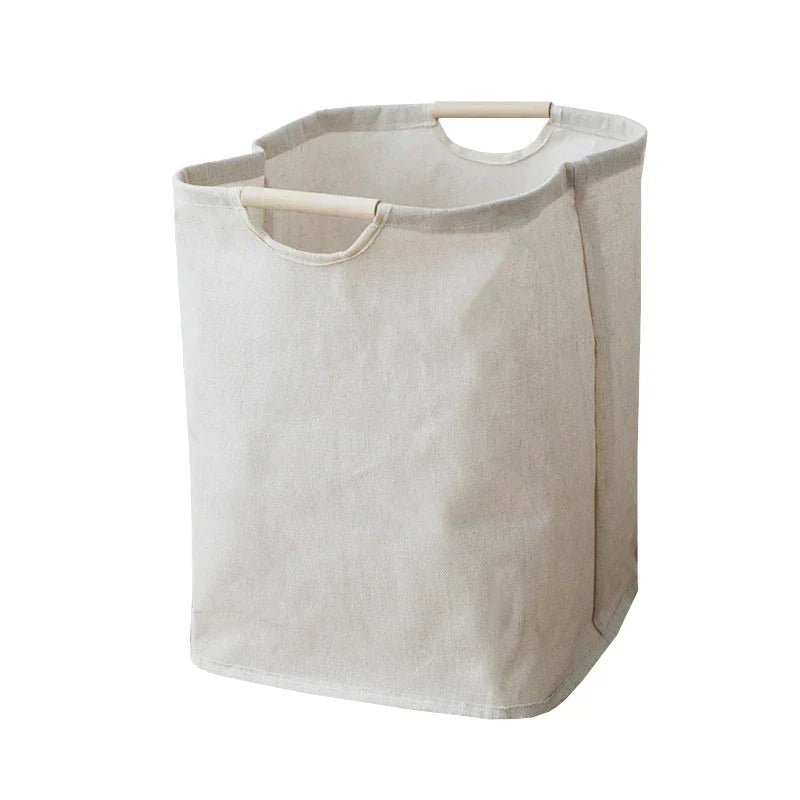 Elegant Foldable Cotton-Linen Laundry Hamper Basket - Large Capacity Organizer 5