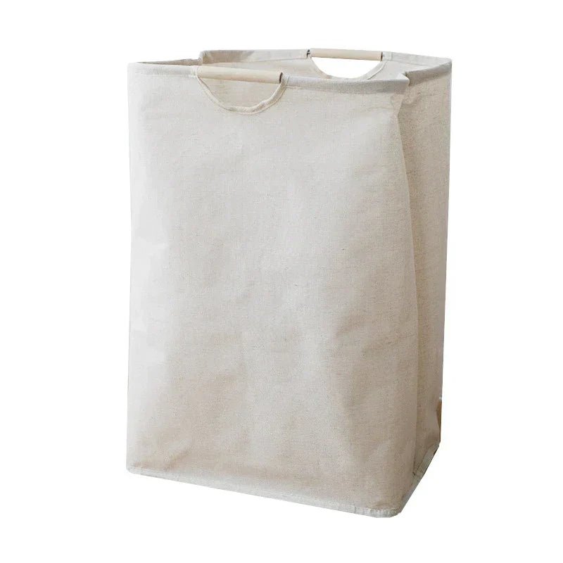 Elegant Foldable Cotton-Linen Laundry Hamper Basket - Large Capacity Organizer 4