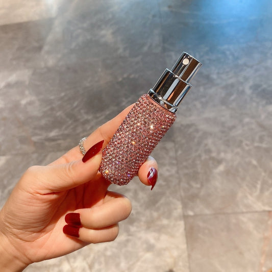  Small perfume bottle - refillable 10 ml perfume bottle in elegant diamond design-1