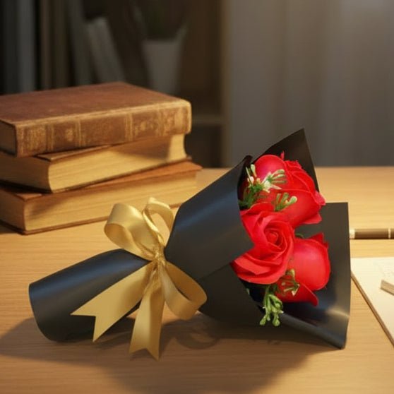 BLOOMSOAP – Artificial Flower Bouquet with Rose Soap Flowers for Home Decor 0