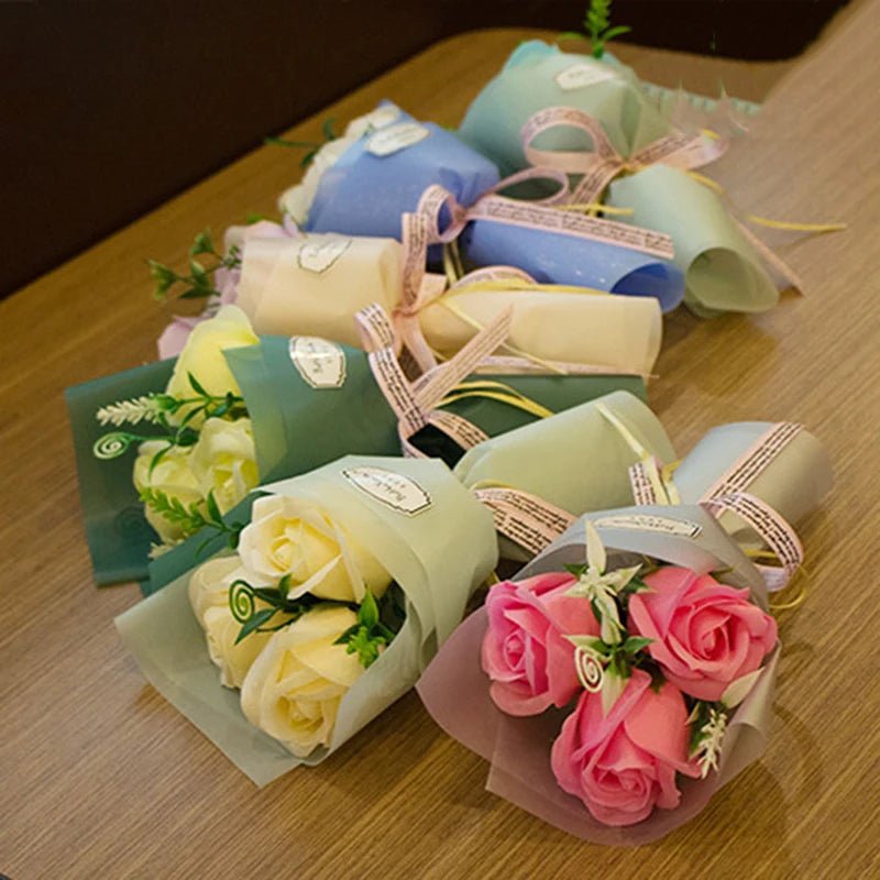 BLOOMSOAP – Artificial Flower Bouquet with Rose Soap Flowers for Home Decor 3