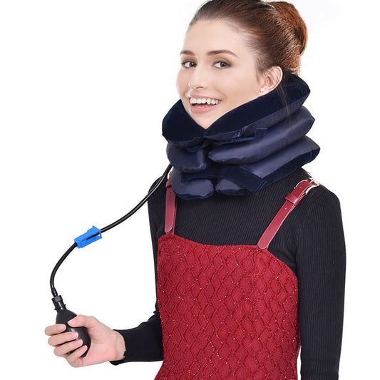  Luxury inflatable neck support car - ergonomic pain relief and customizable support-1