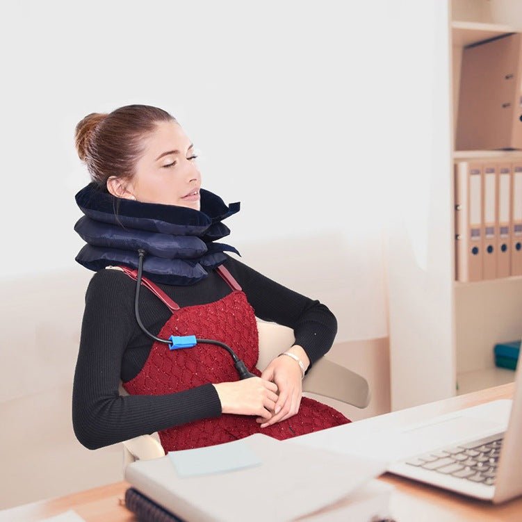  Luxury inflatable neck support car - ergonomic pain relief and customizable support-4