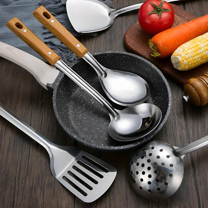  Luxury steel kitchen utensils set - elegant design & durability for stylish cooks-4