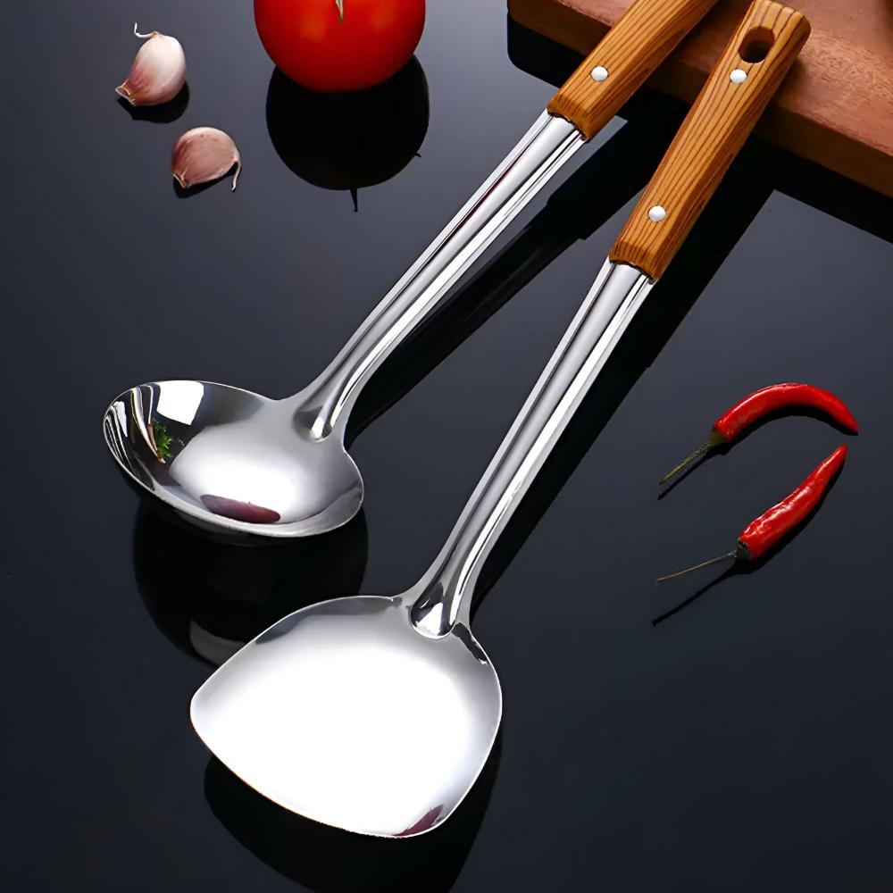  Luxury steel kitchen utensils set - elegant design & durability for stylish cooks-6