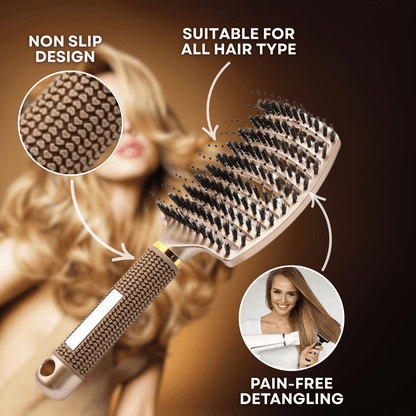 Brosse à cheveux magique - Brosse démêlante sans douleur pour des cheveux sains et brillants