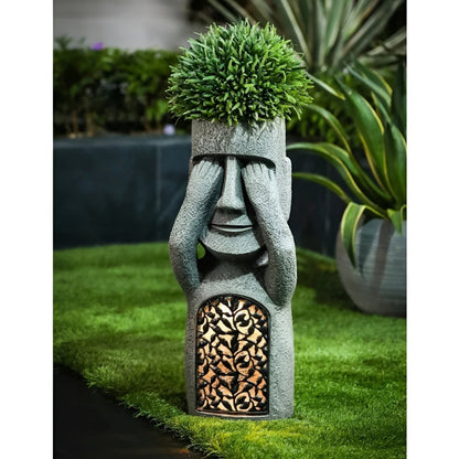 TRÍO MÁGICO – Estatuas de jardín de resina solar para una atmósfera exterior encantadora