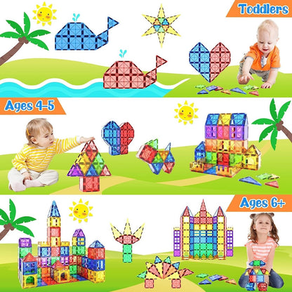 Magnamonti Tiles – Montessori Magnetic Building Tiles – Creative Learning and Construction Fun