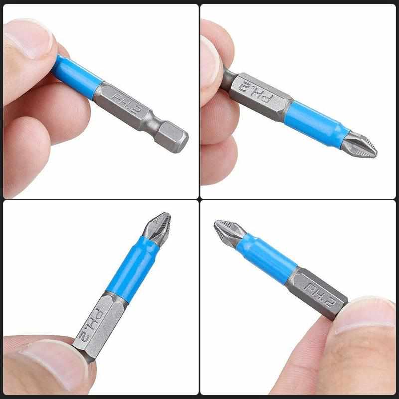 Magnetic Anti-Slip Drill Bits Set of 10 – High-Quality PH2 for Efficient Screw Removal-4