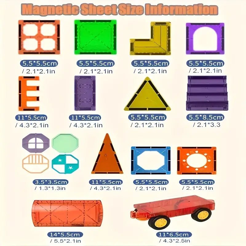 Magniblocks – 69-Piece Magnetic Building Set for Creative Play and Learning