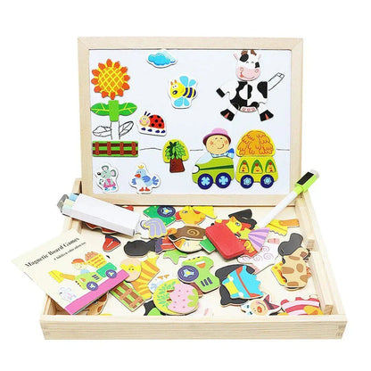 Magnidraw Duo – Quadro de Desenho Magnético e de Giz Dupla Face para Crianças – Aprendizagem e Brincadeira Criativas
