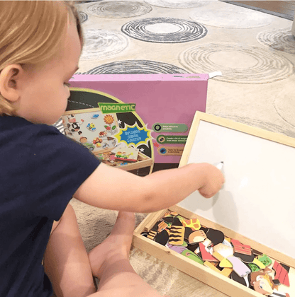 Magnidraw Duo – Quadro de Desenho Magnético e de Giz Dupla Face para Crianças – Aprendizagem e Brincadeira Criativas