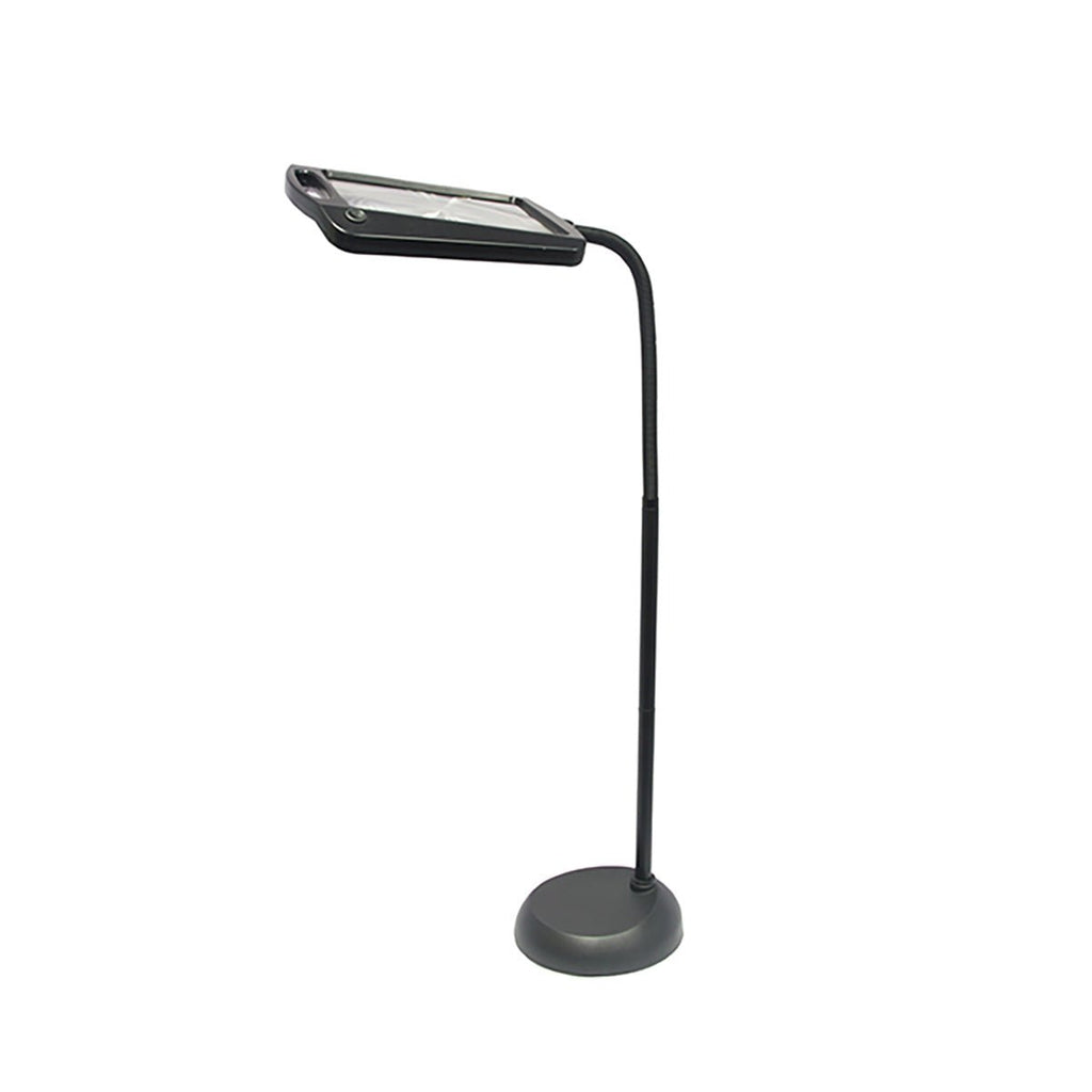 MAGNILITE – Adjustable Floor Lamp with 3X Magnifying Lens & LED Light