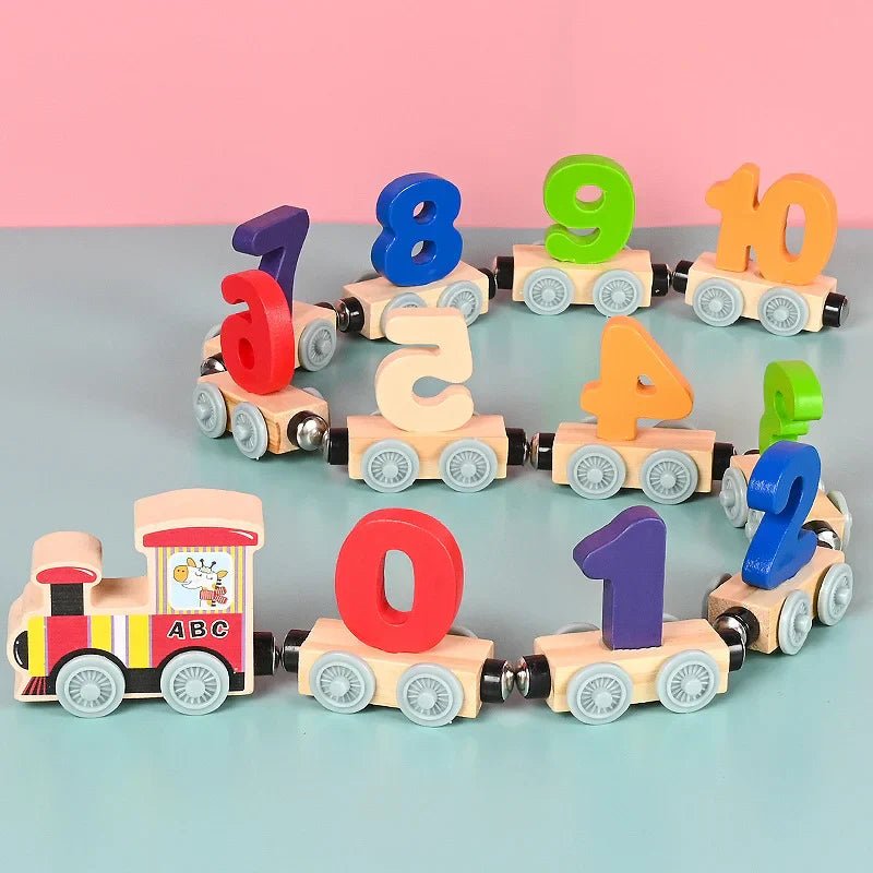 Magnitrain – Magnetic Wooden Number Train for Early Learning and Creative Play