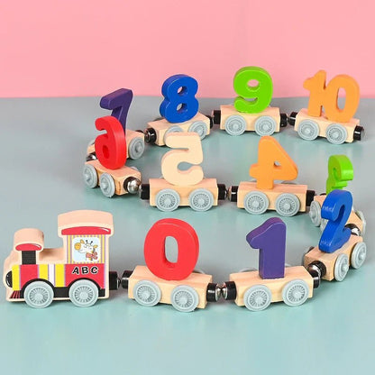 Magnitrain – Magnetic Wooden Number Train for Early Learning and Creative Play