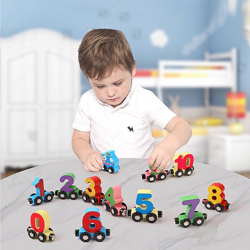 Magnitrain – Magnetic Wooden Number Train for Early Learning and Creative Play