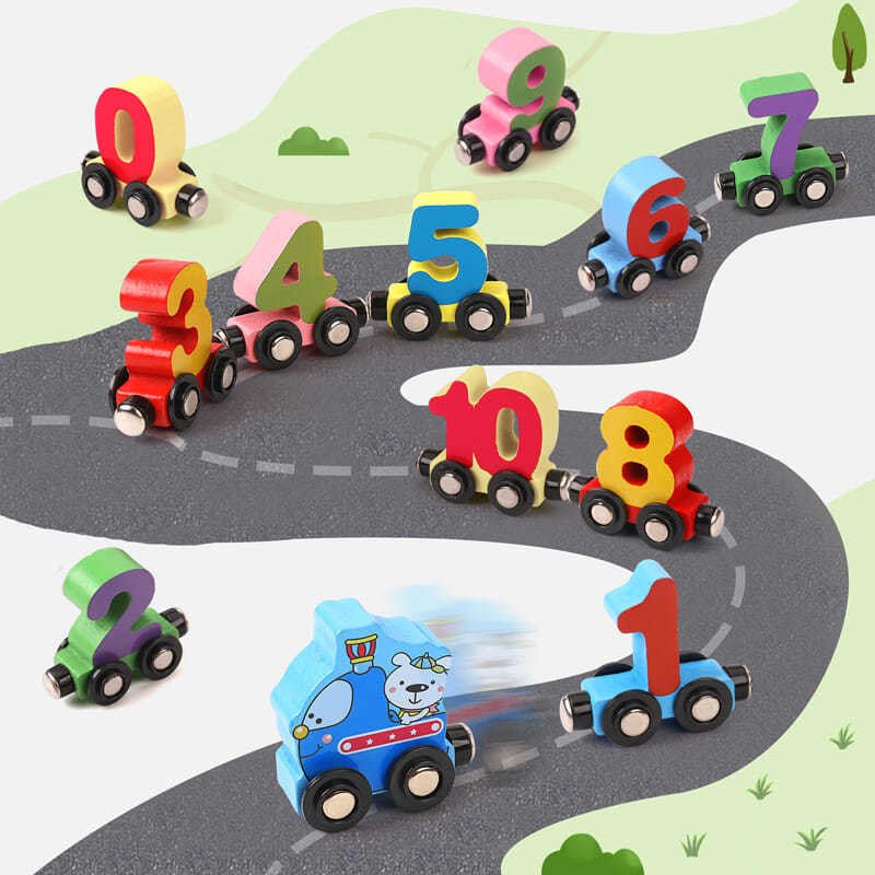 Magnitrain – Magnetic Wooden Number Train for Early Learning and Creative Play