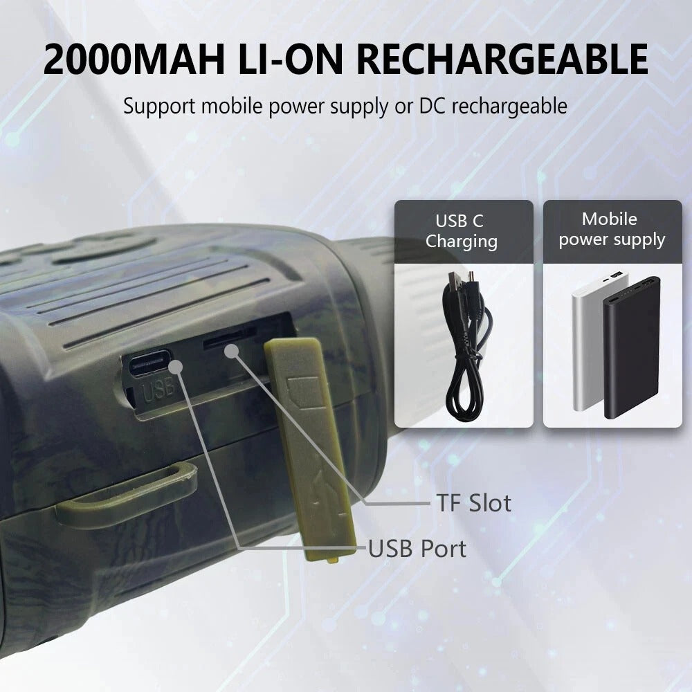 NightPulse – Night vision binoculars with infrared technology & recording function