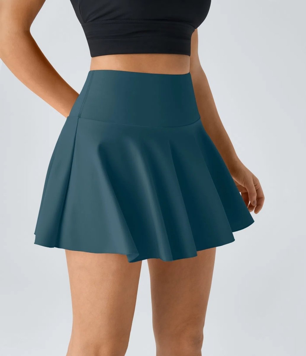 MARVELOUS Tennis Skirt – High-Waist A-Line with Shorts & Cooling SoftlyZero Fabric