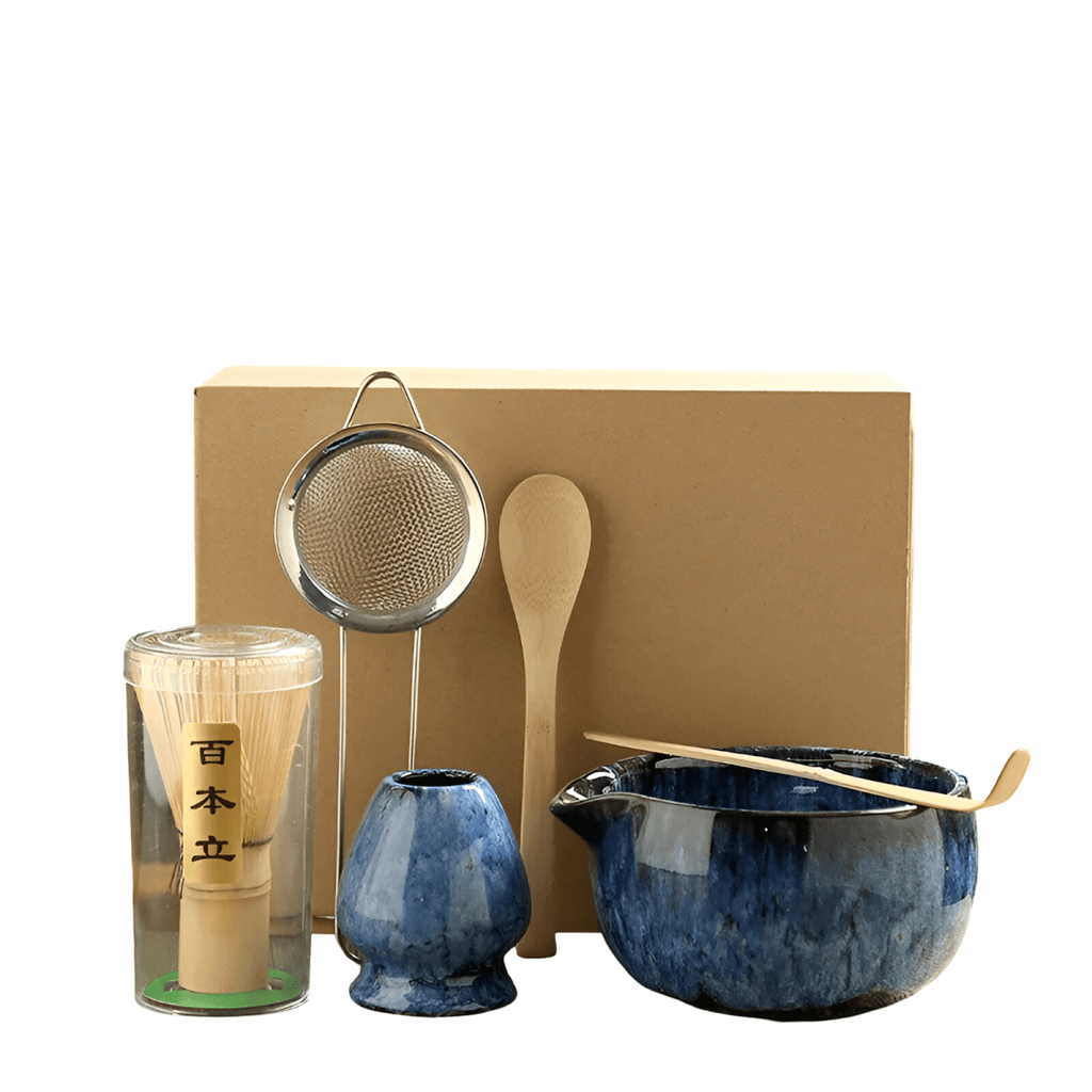 Authentic Matcha Set - 6-Piece Green Tea Kit with Bamboo Whisk & Accessories 1