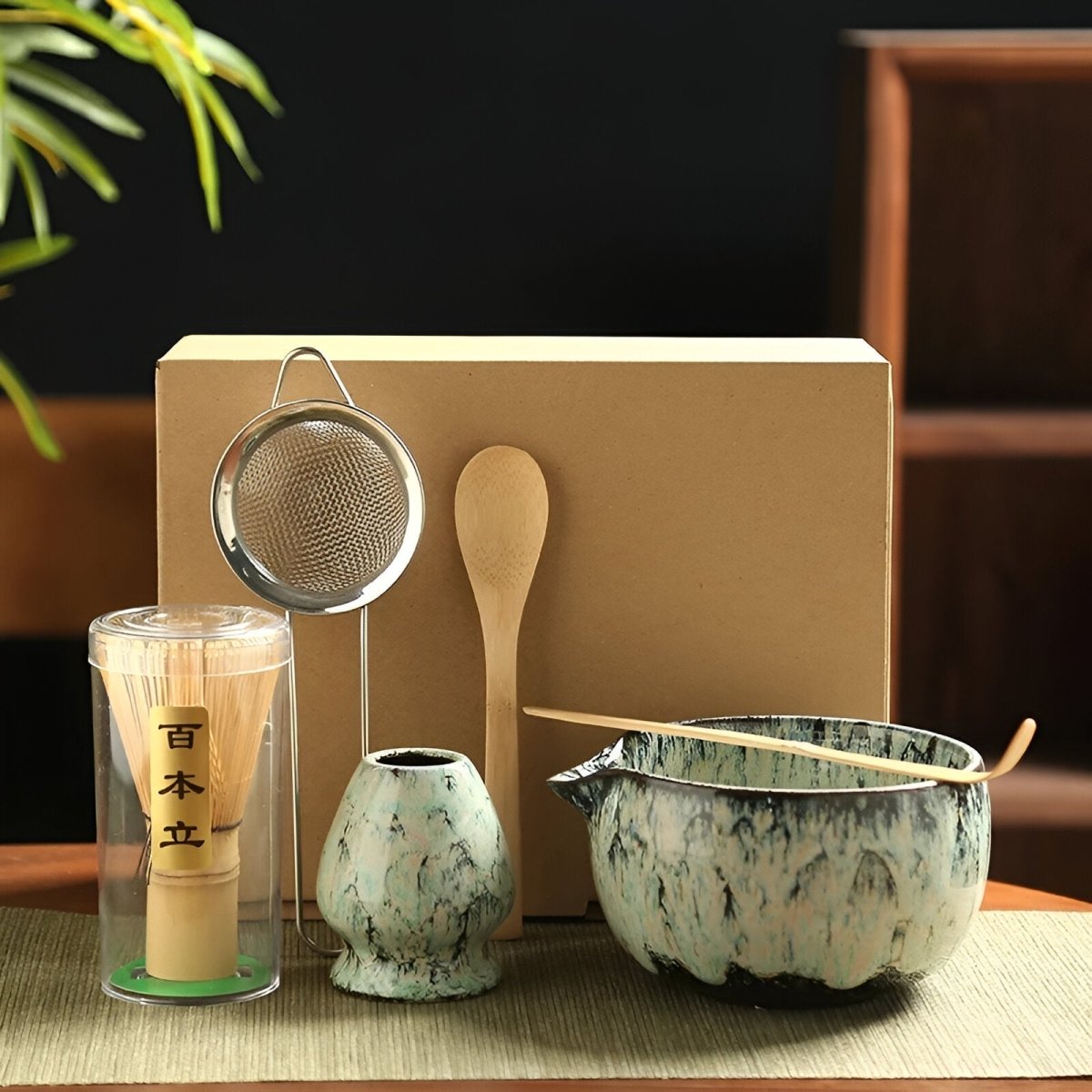 Authentic Matcha Set - 6-Piece Green Tea Kit with Bamboo Whisk & Accessories 4