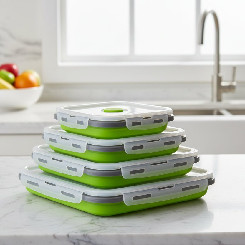 MEALFLEX – Collapsible Silicone Meal Prep Containers, Space-Saving Food Storage & Microwave Safe 0