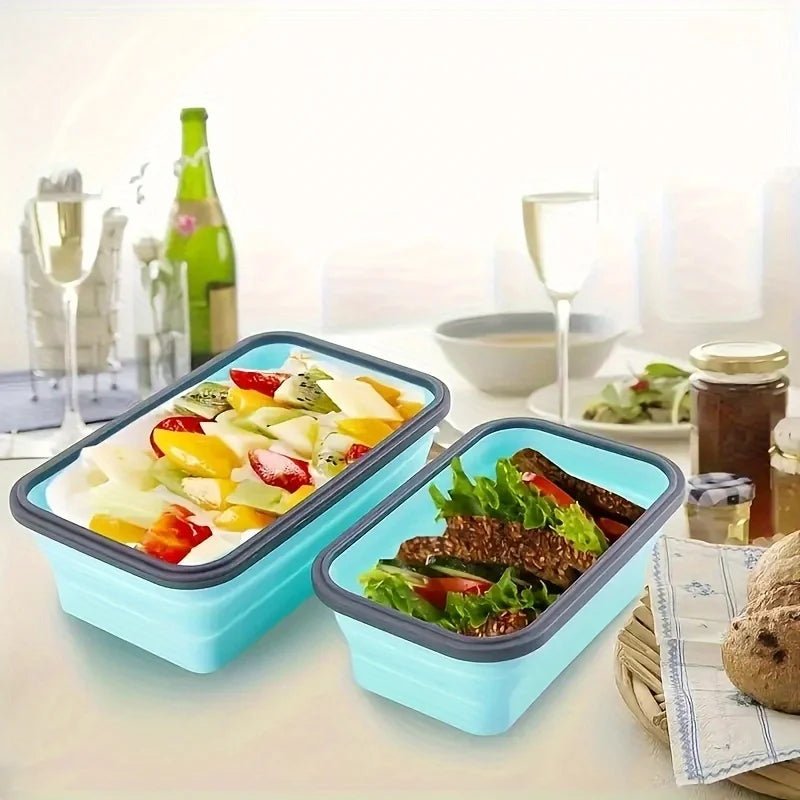 MEALFLEX – Collapsible Silicone Meal Prep Containers, Space-Saving Food Storage & Microwave Safe 1