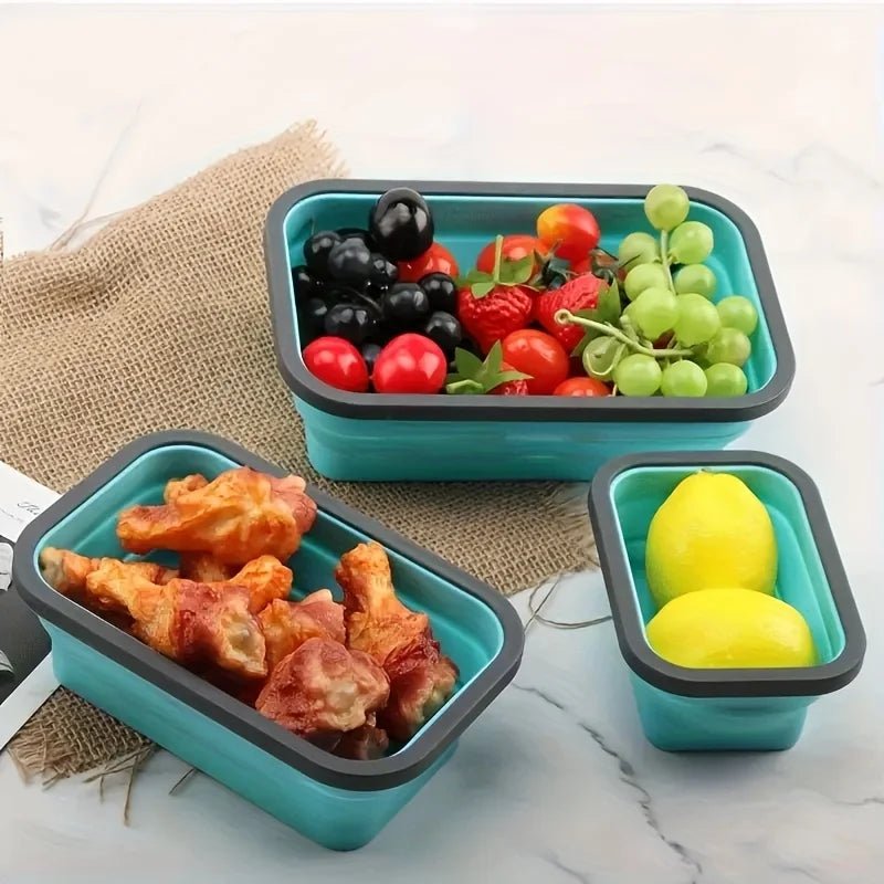 MEALFLEX – Collapsible Silicone Meal Prep Containers, Space-Saving Food Storage & Microwave Safe 2
