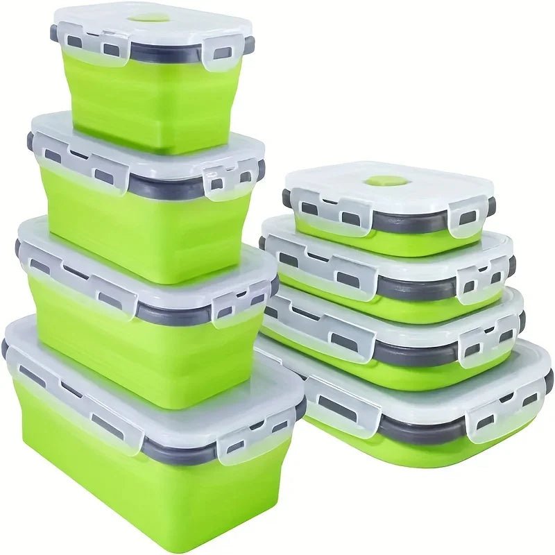 MEALFLEX – Collapsible Silicone Meal Prep Containers, Space-Saving Food Storage & Microwave Safe 4