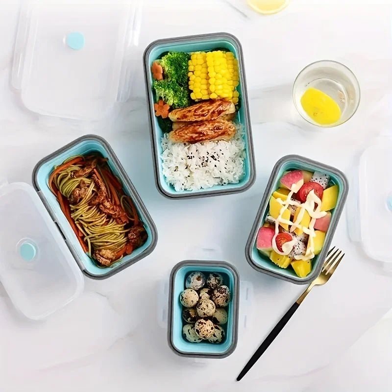 MEALFLEX – Collapsible Silicone Meal Prep Containers, Space-Saving Food Storage & Microwave Safe 3