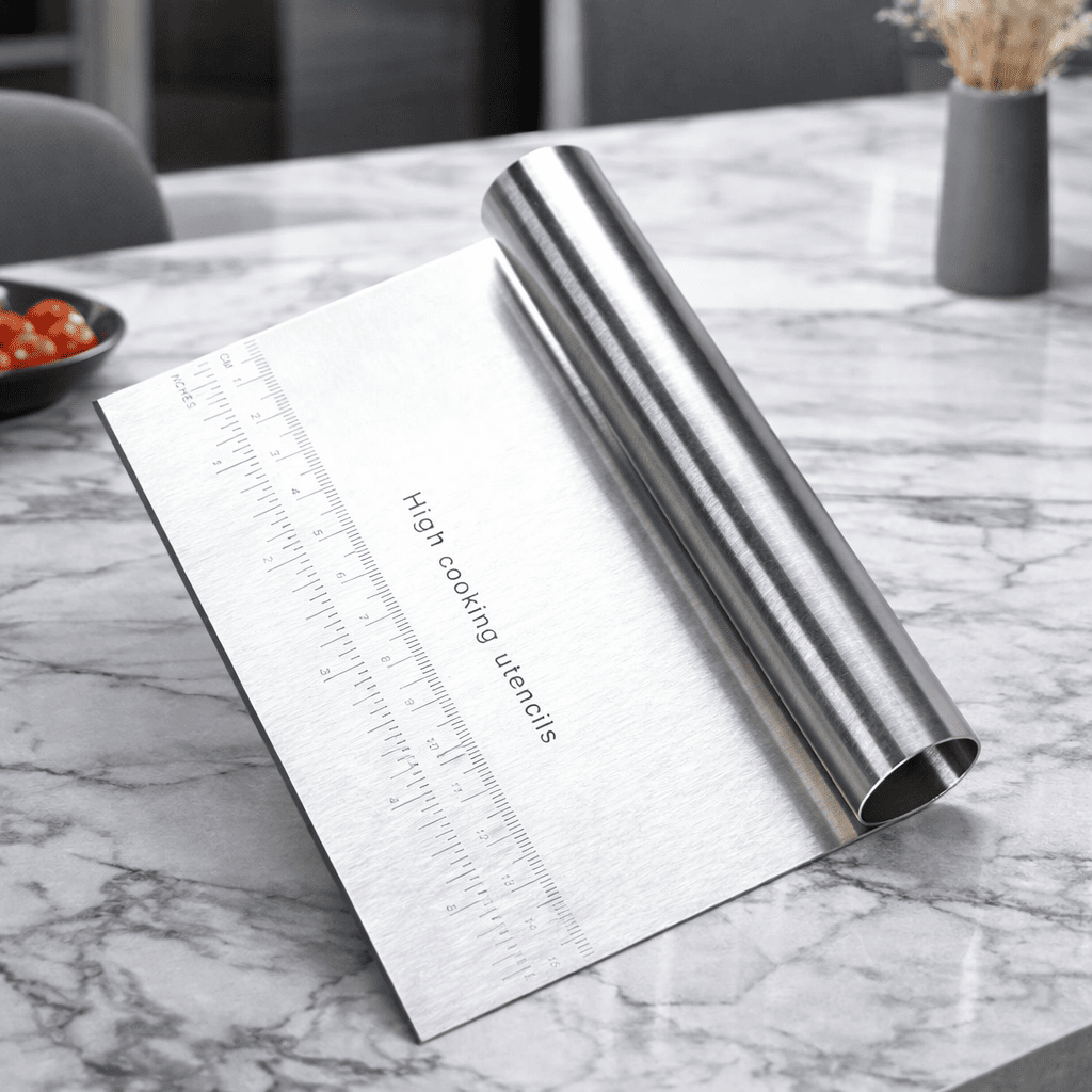 MEASURECHEF – Spatola per Dolci e Raschietto per Impasto in Acciaio Inossidabile con Scala di Misurazione