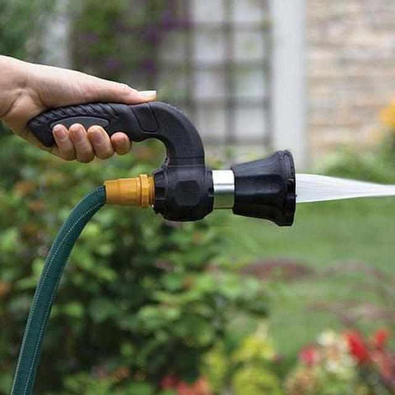 Ergonomic Garden Hose Sprayhead with Adjustable Jet and Mist Settings – Durable Stainless Steel and Rubber Handle-4