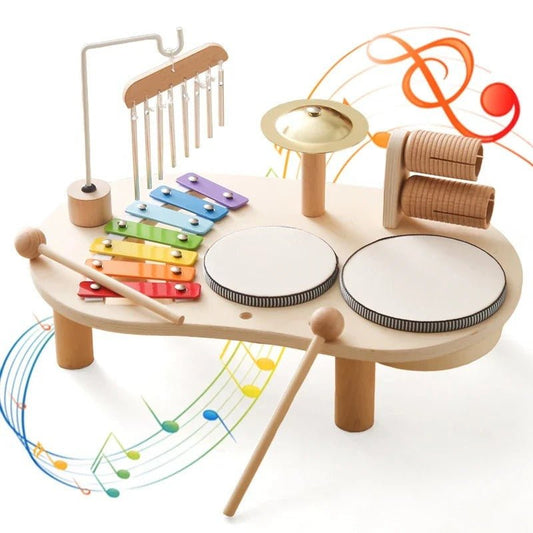 Melodiny Set - Baby-Musikinstrumente aus Holz - Xylophon und frühes Klanglernen für Kleinkinder