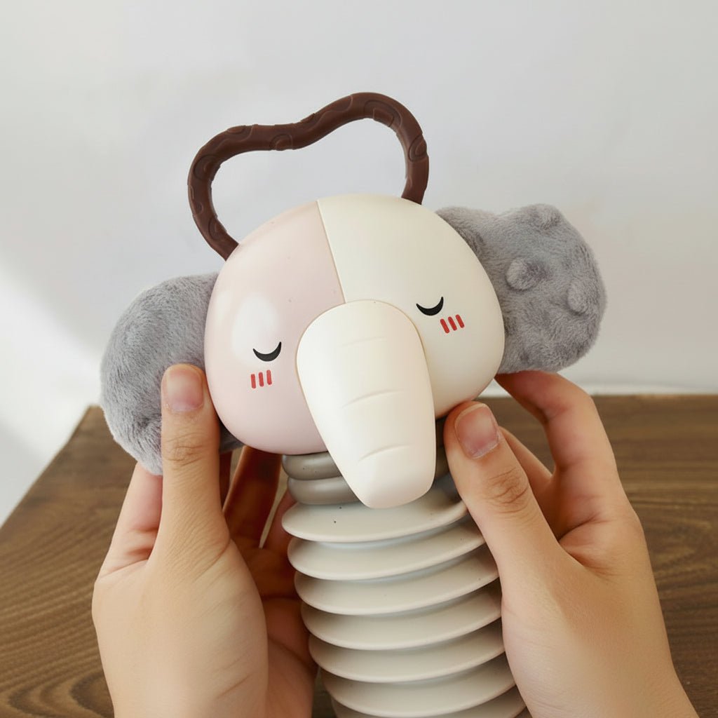 Interactive 2-in-1 Baby Accordion & Rattle for Sensory Development - Safe & Portable 2