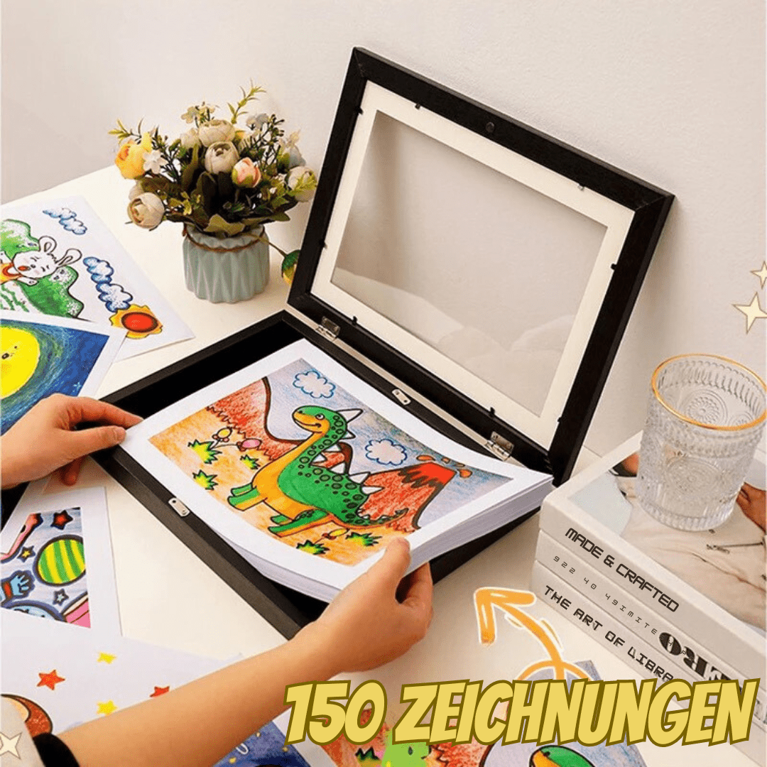 Memory Frame – Interchangeable frame for children's drawings with space for up to 150 works