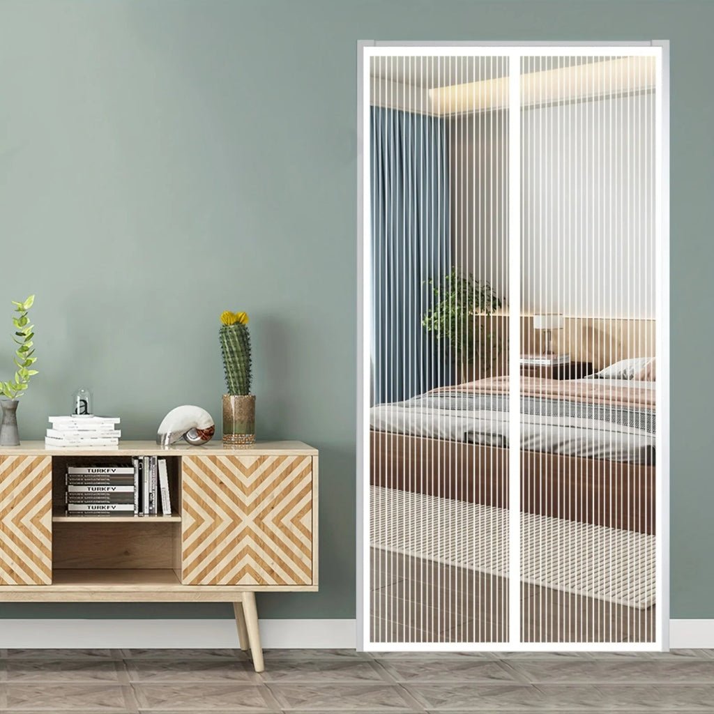 Magnetic Mosquito Door Curtain - Breathable Polyester Screen for Outdoor Use 1