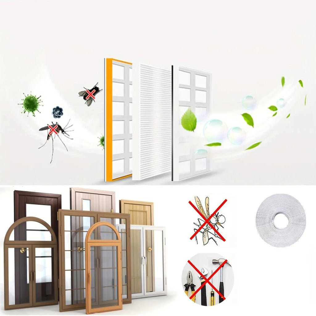 Magnetic Mosquito Door Curtain - Breathable Polyester Screen for Outdoor Use 5