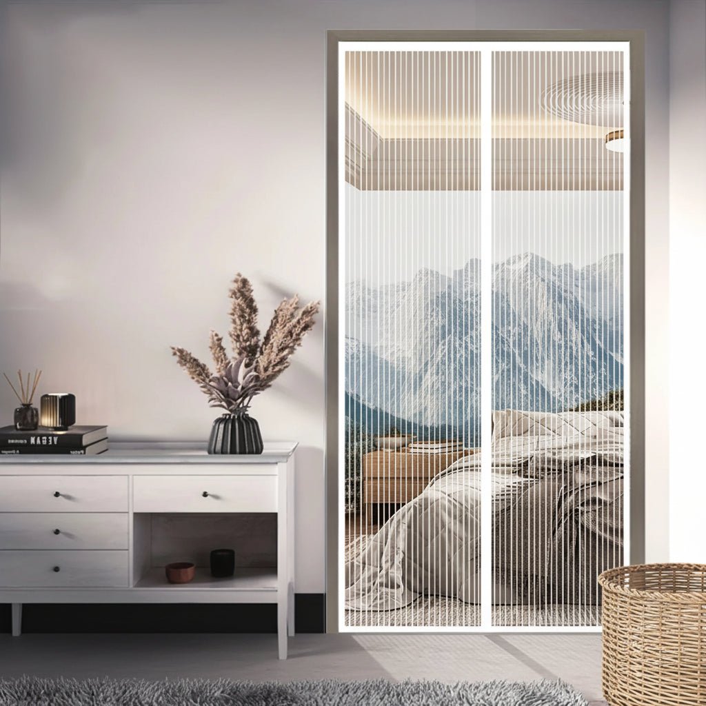 Magnetic Mosquito Door Curtain - Breathable Polyester Screen for Outdoor Use 4