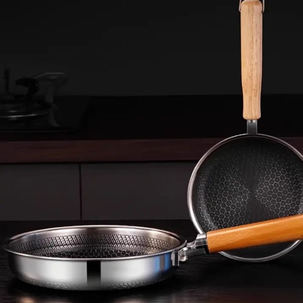 PANCRAFT – Nonstick Stainless Steel Pan with Easy-Grip Handle 1