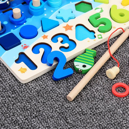 Mindgrow – Wooden learning board for counting, shapes & alphabet