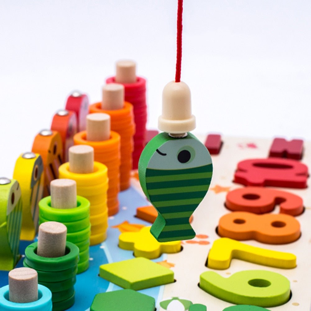 Mindgrow – Wooden learning board for counting, shapes & alphabet