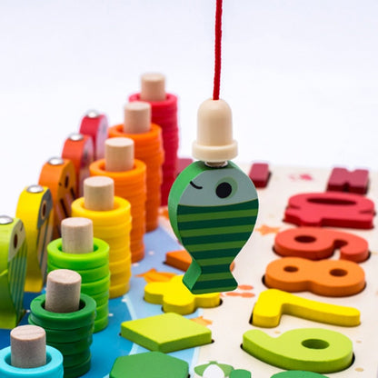 Mindgrow – Wooden learning board for counting, shapes & alphabet