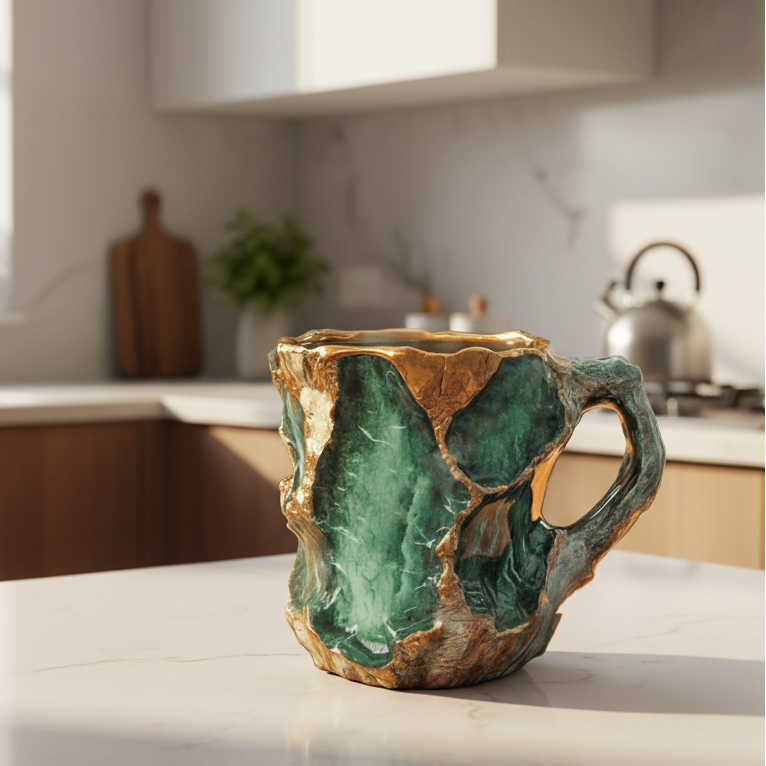 MINERAALIKRISTALLI – Tyylikäs kristallikahvikuppi