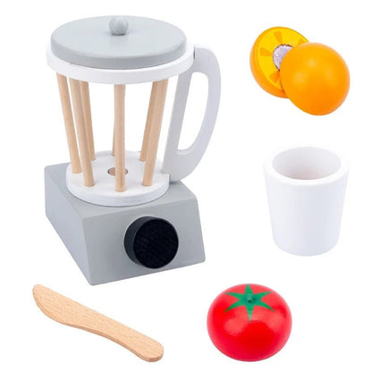Minichef Woodset - Jeu de cuisine en bois pour enfants - Machine à café, grille-pain et mixeur - Apprentissage inspiré de Montessori