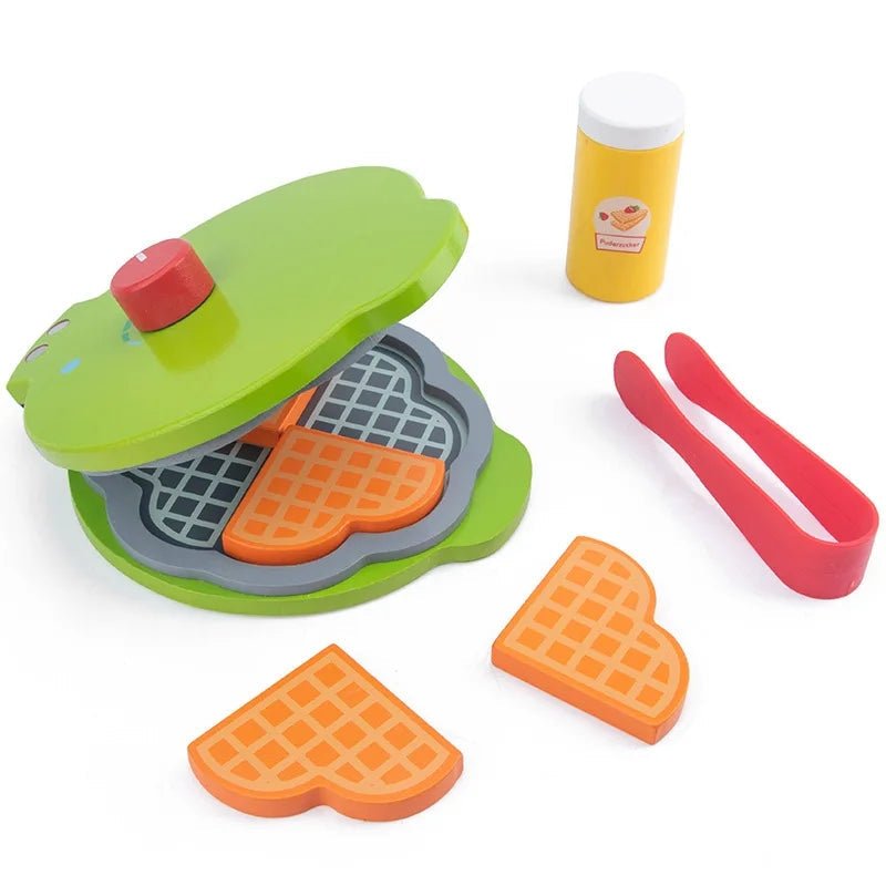Minichef Woodset - Jeu de cuisine en bois pour enfants - Machine à café, grille-pain et mixeur - Apprentissage inspiré de Montessori