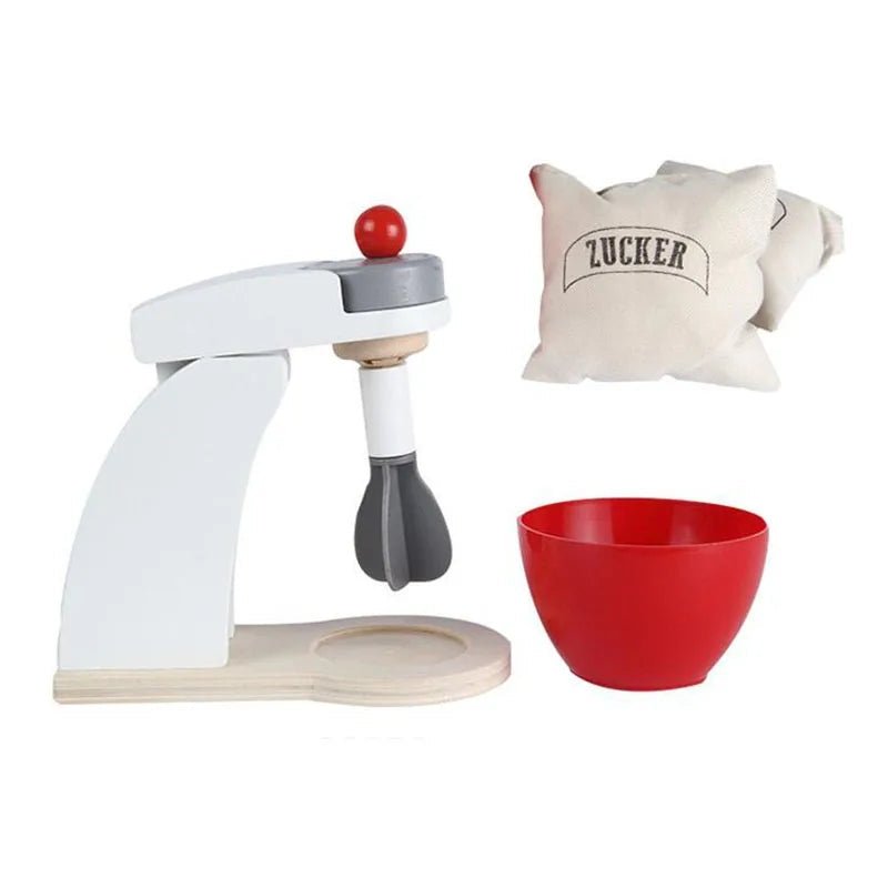 Minichef Woodset - Jeu de cuisine en bois pour enfants - Machine à café, grille-pain et mixeur - Apprentissage inspiré de Montessori