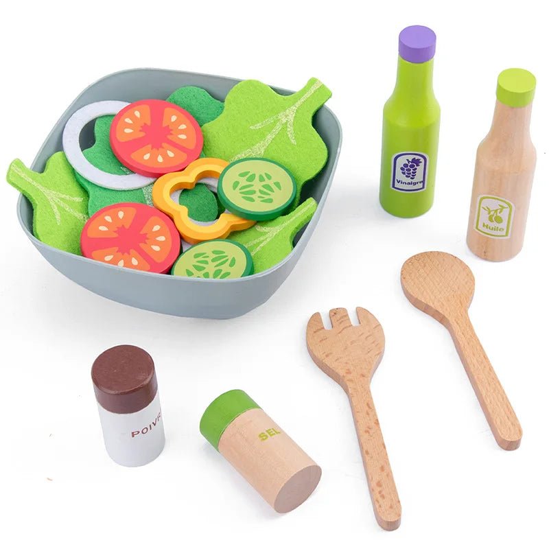 Minichef Woodset - Jeu de cuisine en bois pour enfants - Machine à café, grille-pain et mixeur - Apprentissage inspiré de Montessori